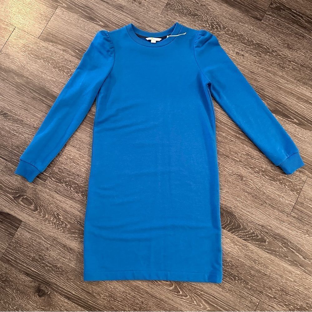 Boden Puff Sleeve Sweatshirt Dress New